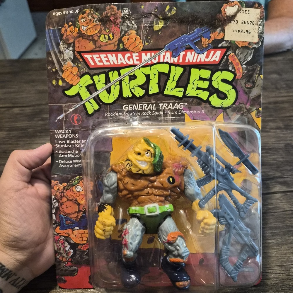 1989 TMNT General Traag Action Figure MOC Sealed Playmates Vintage Wacky Weapons